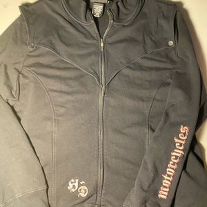 Black and baby pink detail Harley Davidson